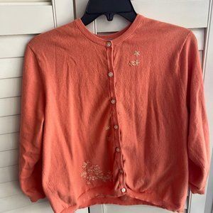 Beautiful, soft fall orange cardigan